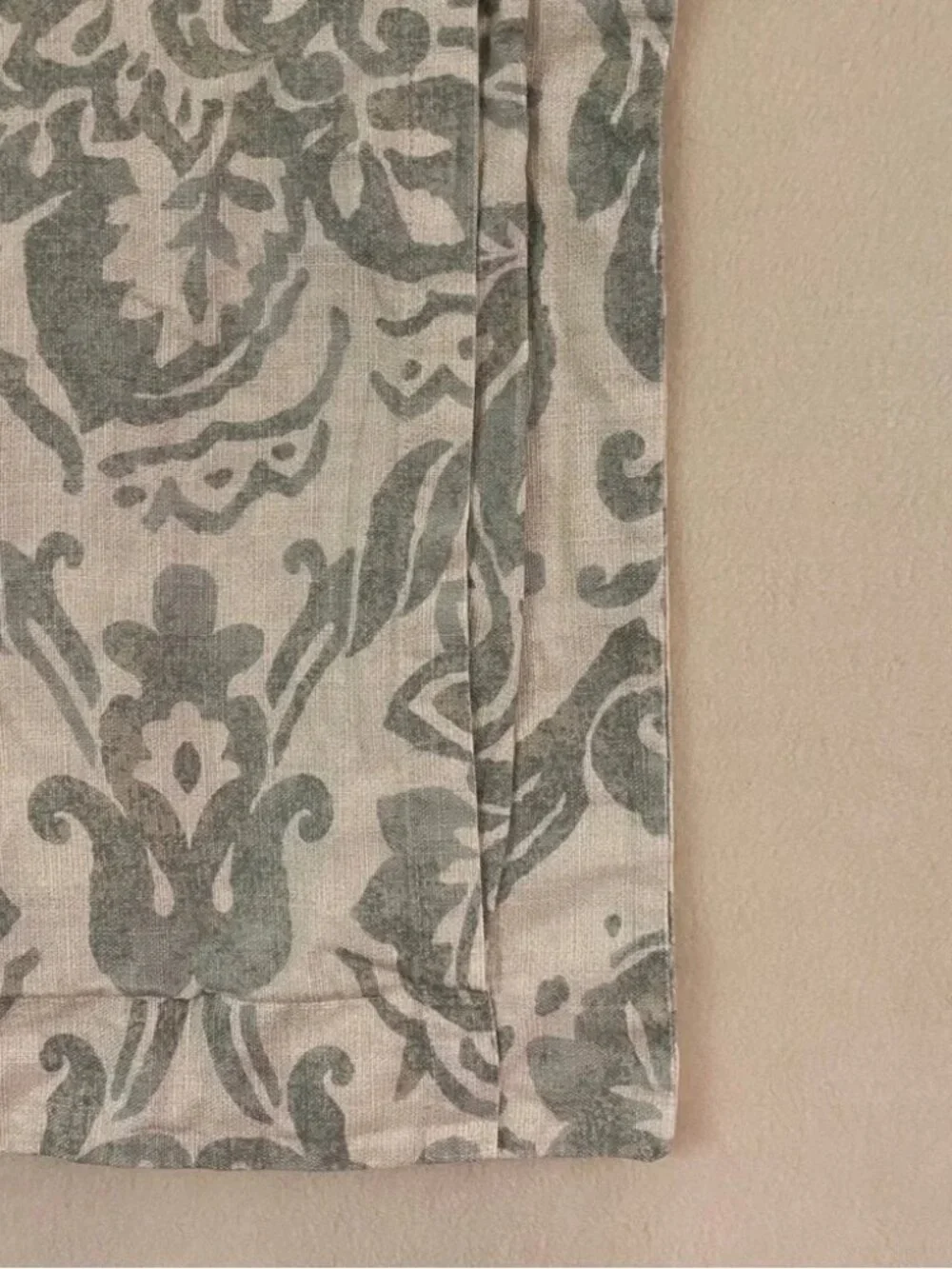 Restoration Hardware blue green Italian Fiore flora 100% cotton standard sham